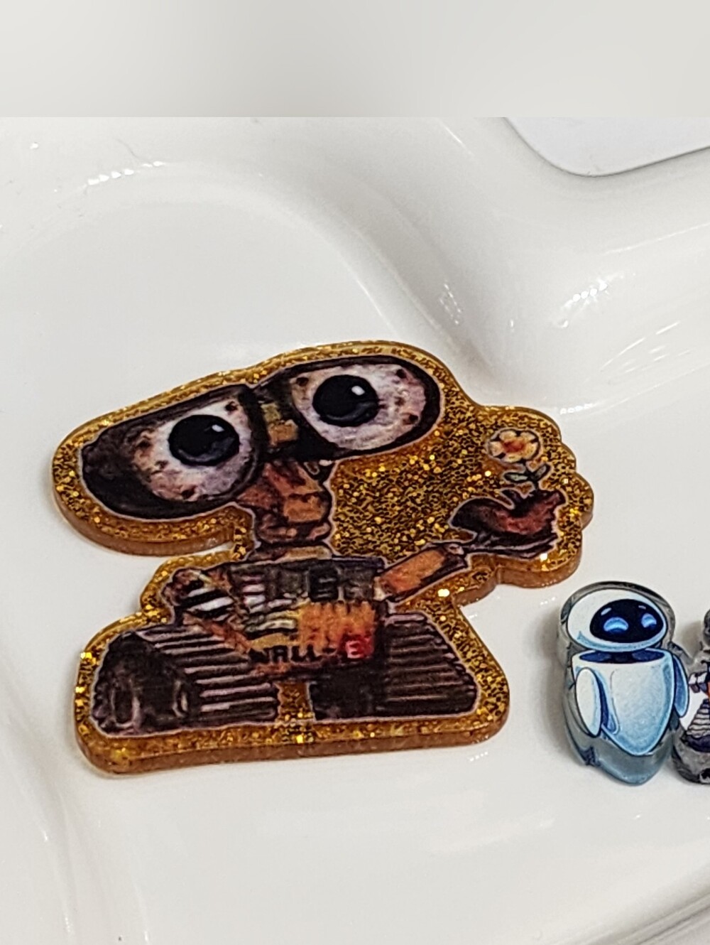 Robot Flatback Focal Bead Badge Beaded Pen Crafts Magnet‎ Keychain Phone Chain